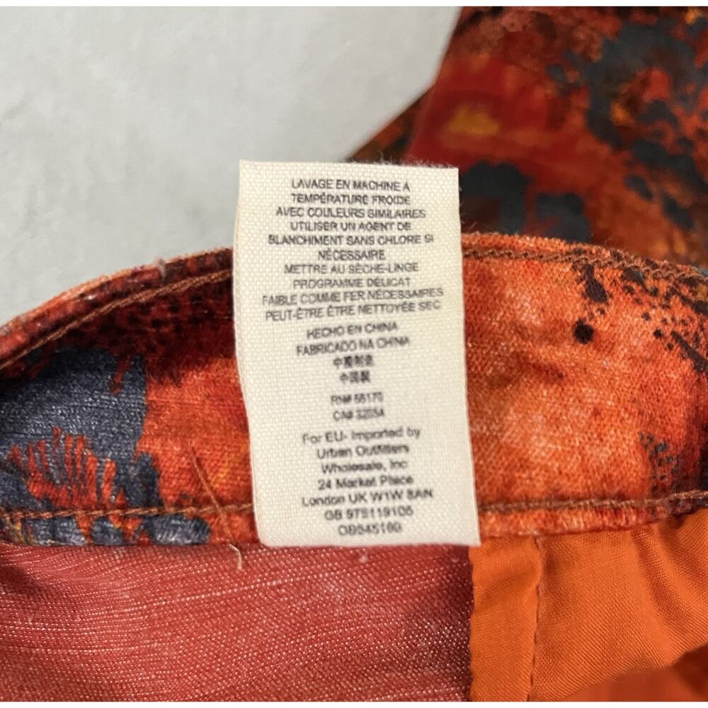 Free People Velvet Skinny Sz 2 Floral Print Jeans Zip Pockets Anthropologie - Picture 12 of 12